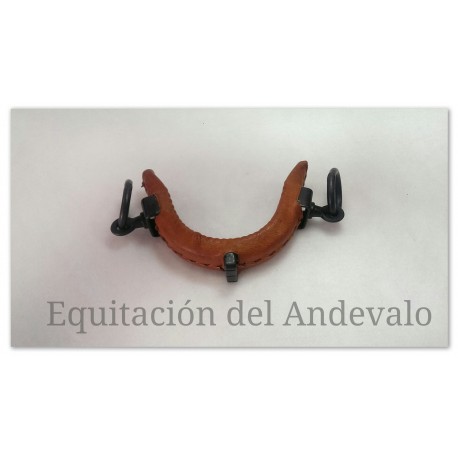 Muserola tres pasadores de metal forrada y pilares cortos - Equitacion ...