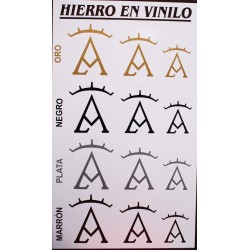 6 Hierros vinilo (2 grandes,2 medianos y 2 pequeños) y taza. El precio con envío. Sube logo abajo personalización producto