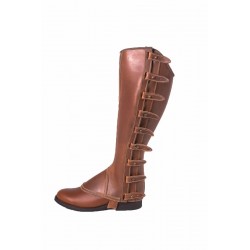 Polaina Mod. Doma piel vaqueta natural 9 engalces